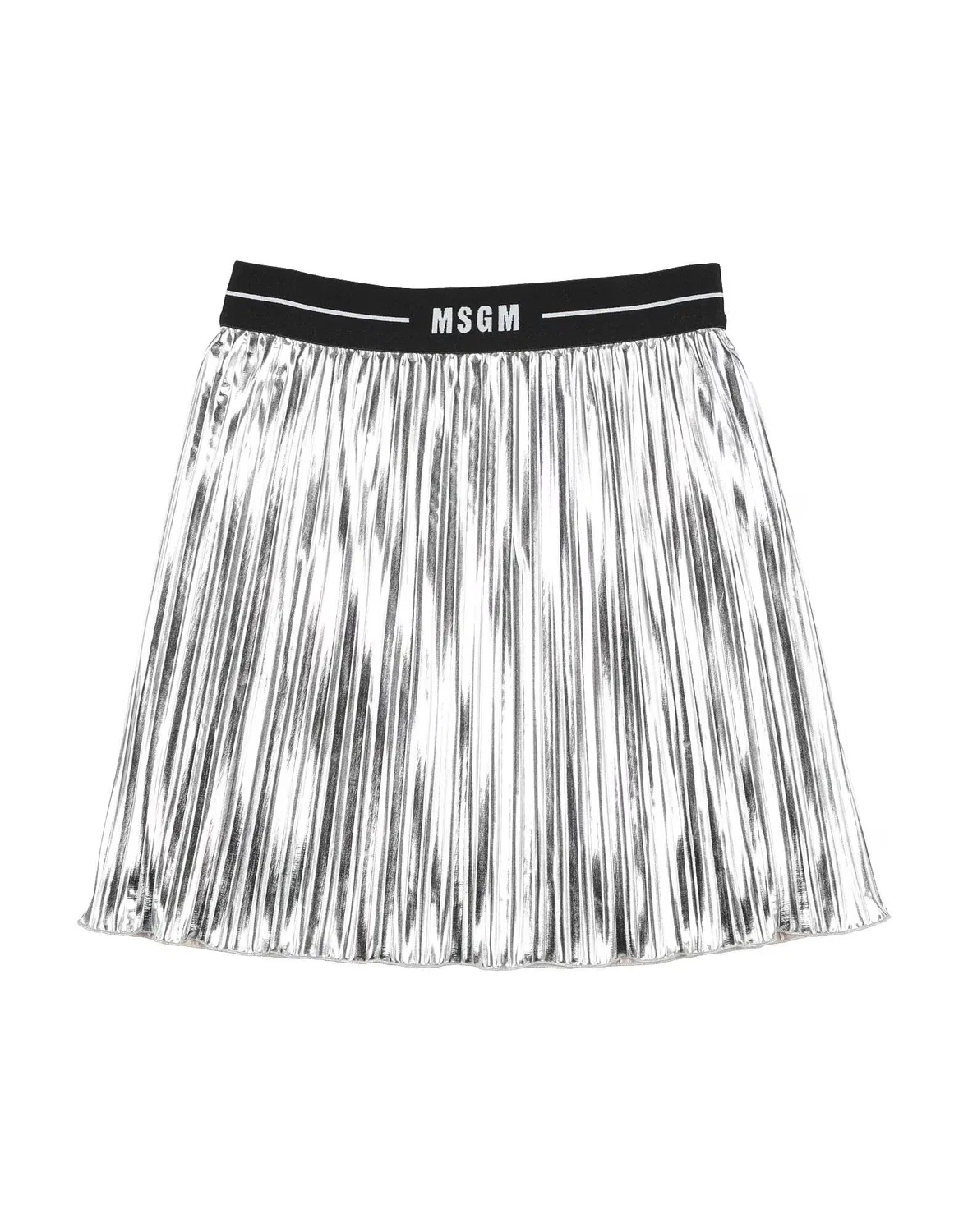 Детская юбка для девочек ламе Msgm, серебряный