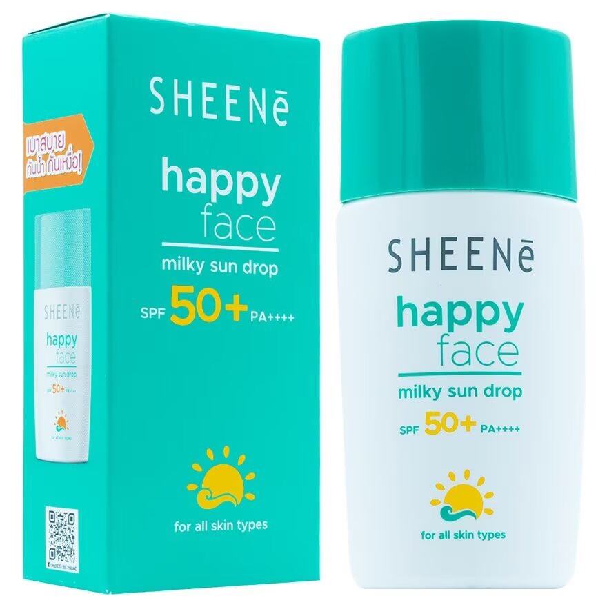 

Sheene Happy Face Milky Sun Drop SPF50+ PA++++ 30мл, White