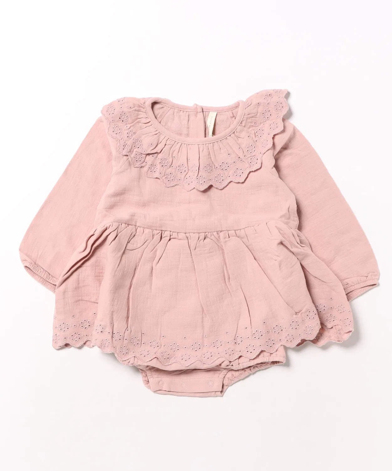 Детский ромпер с кружевной отделкой, Thalia Romper Quincy Mae, Pink
