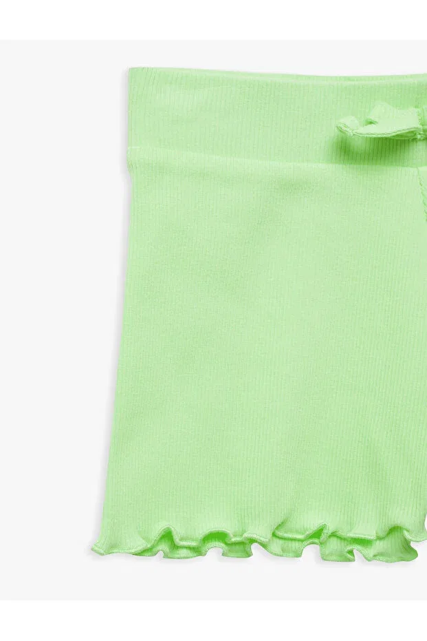 Детские шорты для девочек хлопковые Mini Shorts Koton, Green — фото 3