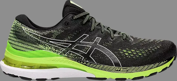 

Кроссовки gel kayano 28 'black hazard green' Asics, черный