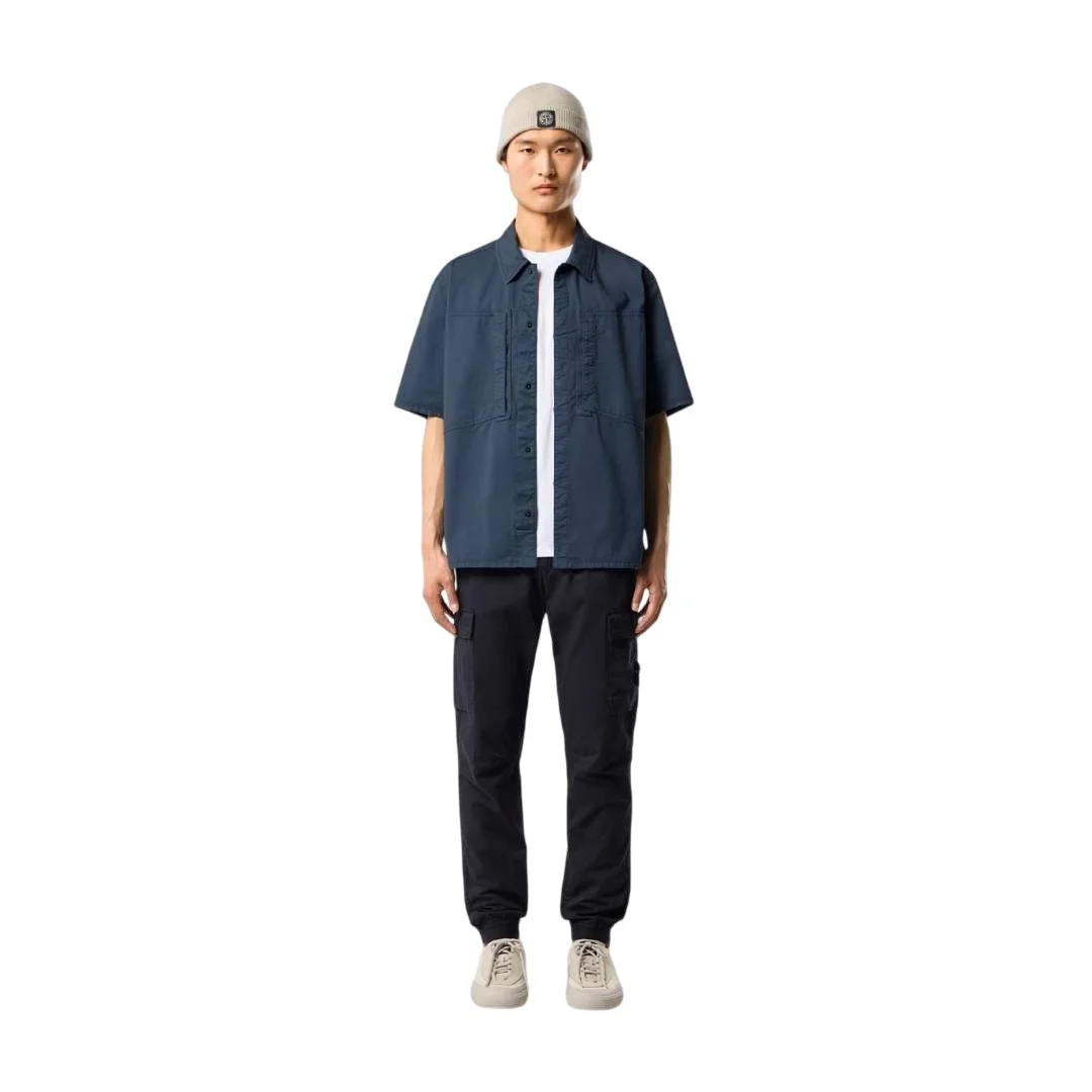 Мужские брюки-джоггеры Stone Island Regular-tapered-fit With Elastic Waist, темно-синий