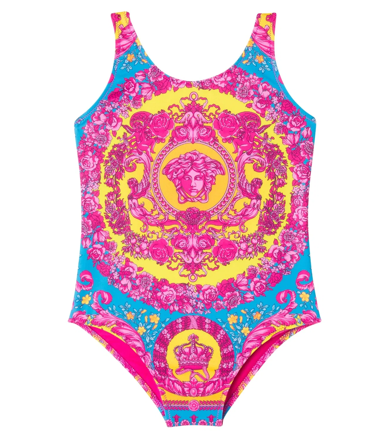 Раздельный купальник с принтом Barocco Versace Kids, мультиколор