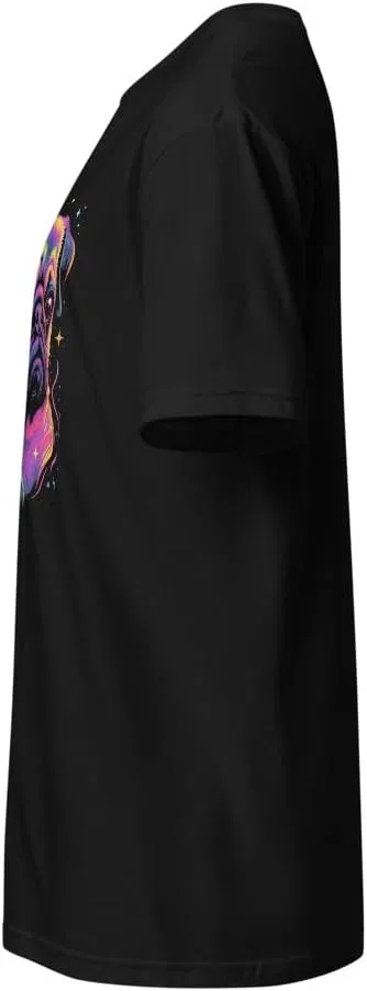 Мужская футболка с дизайном Psychedelic Pug Dog Art 64000, Black — фото 3