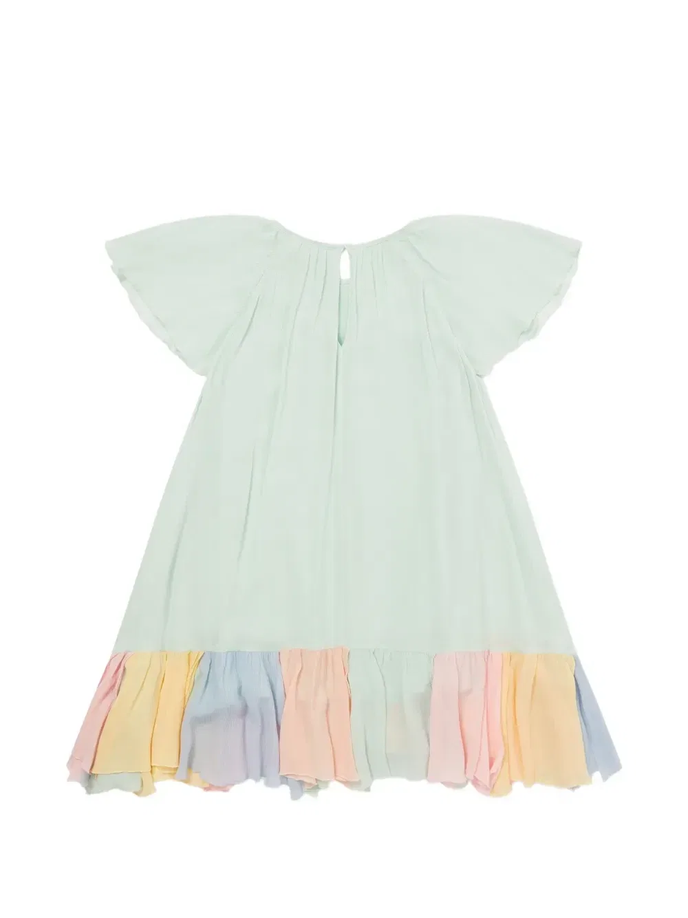 Расклешенное платье с воланами Stella McCartney Kids, зеленый — фото 2