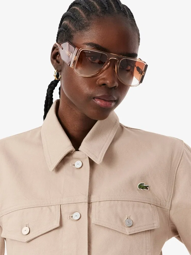 Жакет джинсовый LACOSTE Tracker, бежевый — фото 2
