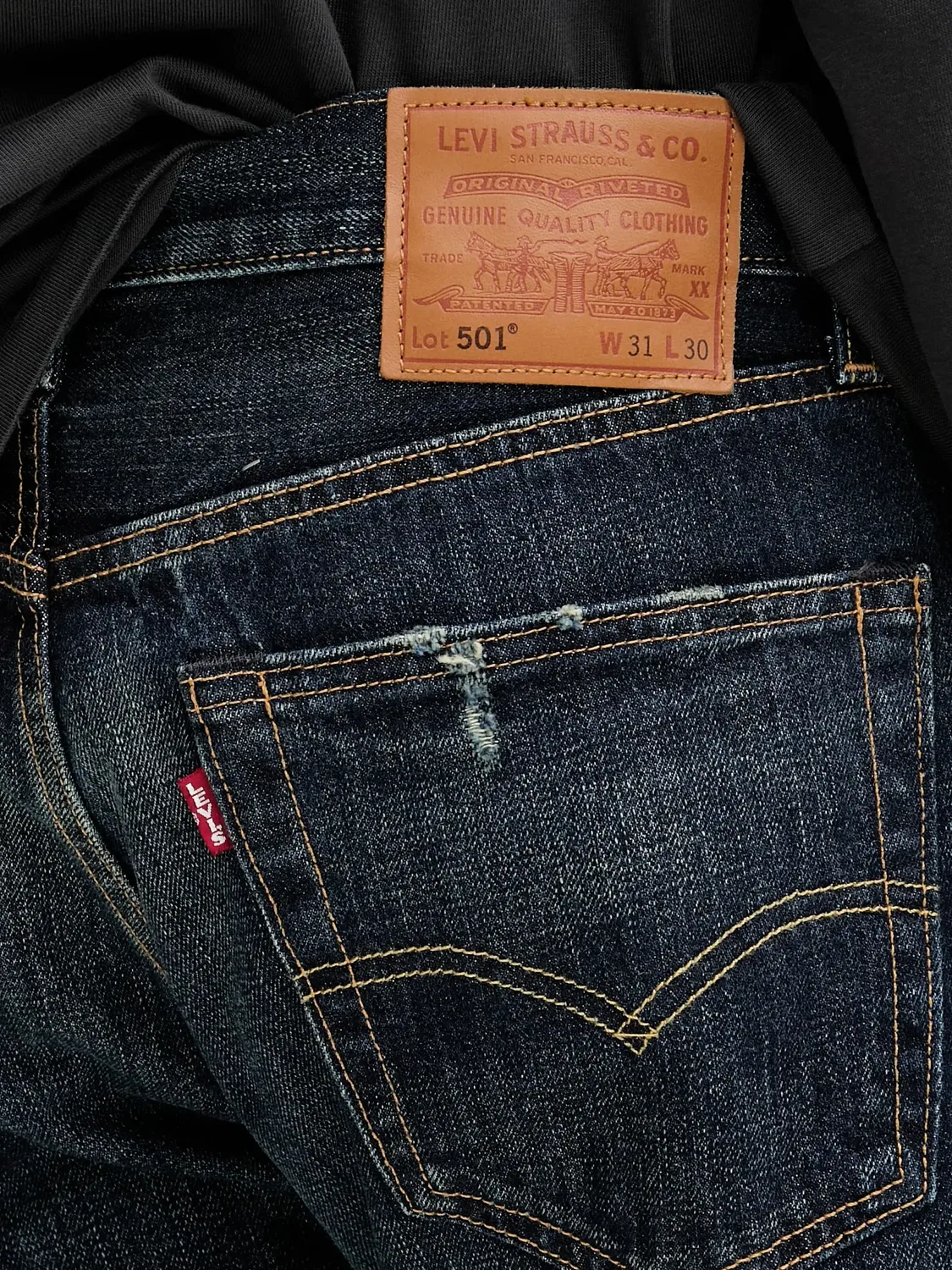 Джинсы с пуговицами, синие Levi's, синий — фото 2