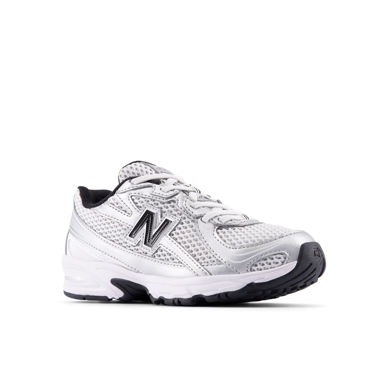 Детские кроссовки с эластичной шнуровкой 740 Bungee Lace New Balance, Silver Metallic With Black — фото 2