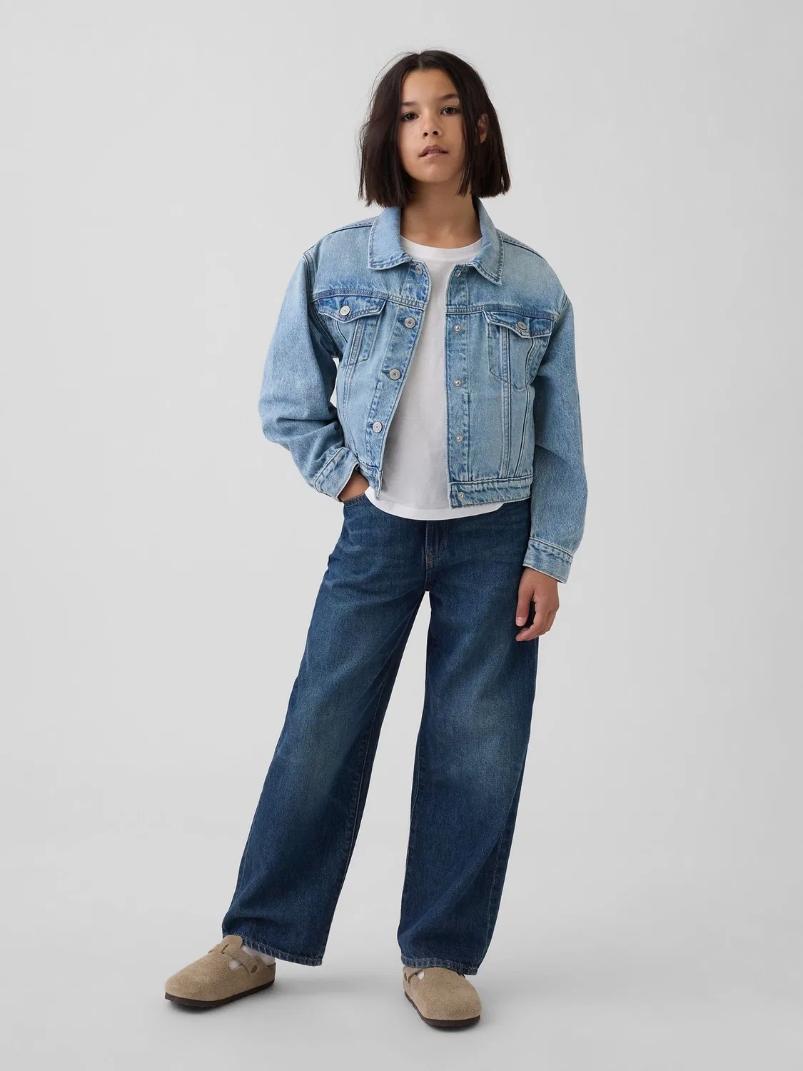 Джинсовая куртка Icon Denim Jacket Gap, синий — фото 3
