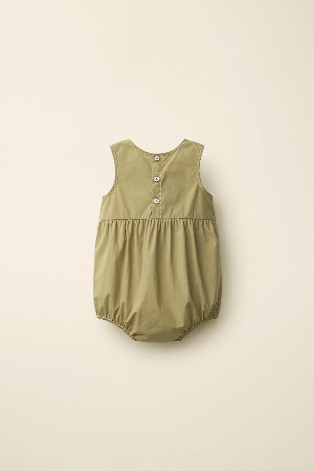 Комбинезон с контрастной строчкой, созданный в сотрудничестве Caramel London и Zara, Khaki — фото 2