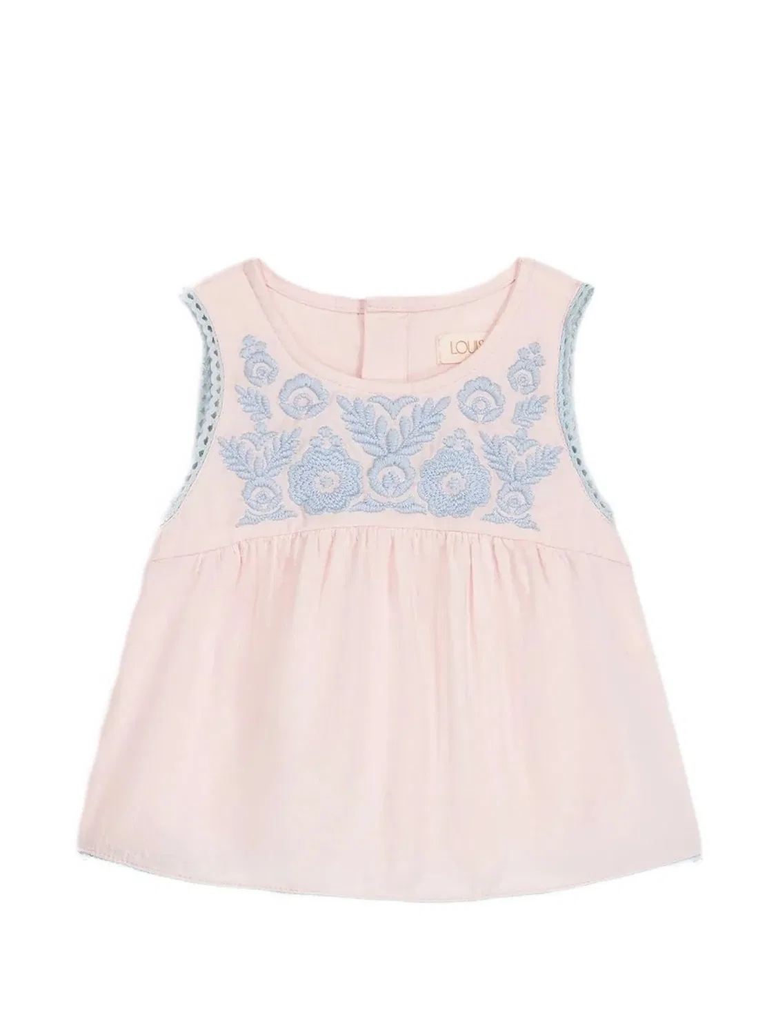 Топ Solenia с цветочной вышивкой Louise Misha Kids, розовый
