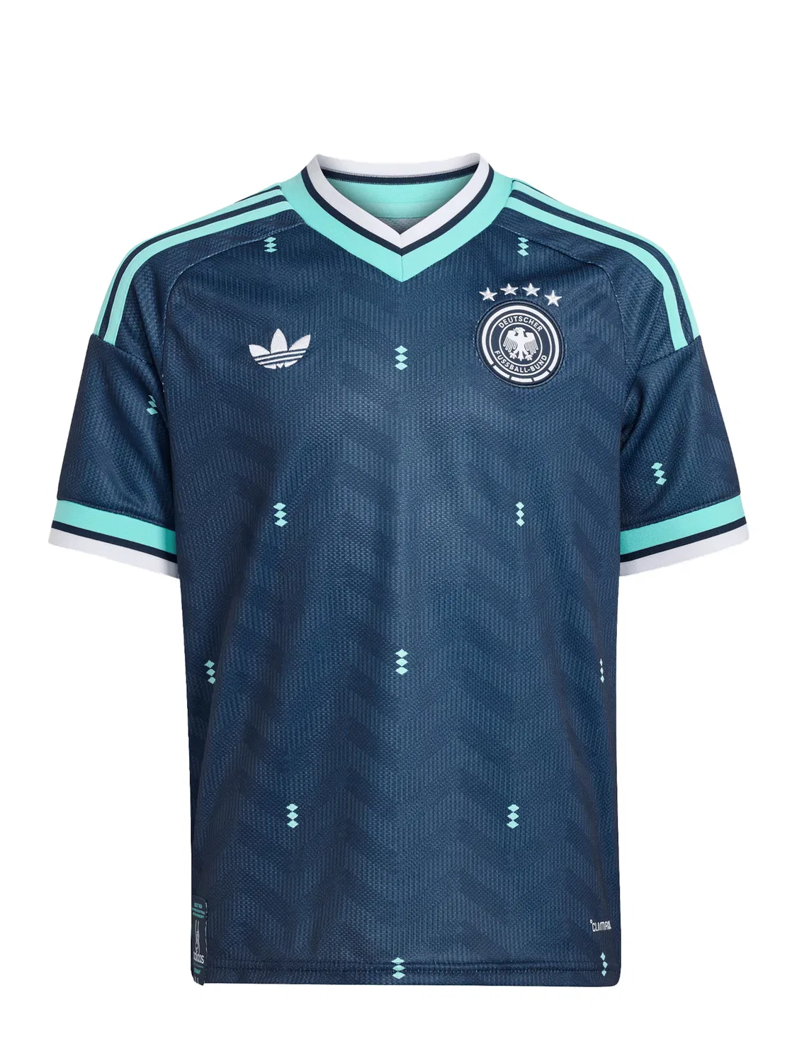 Футболка Adidas Originals Performance Shirt DFB Away в темно-синем и бирюзовом цветах