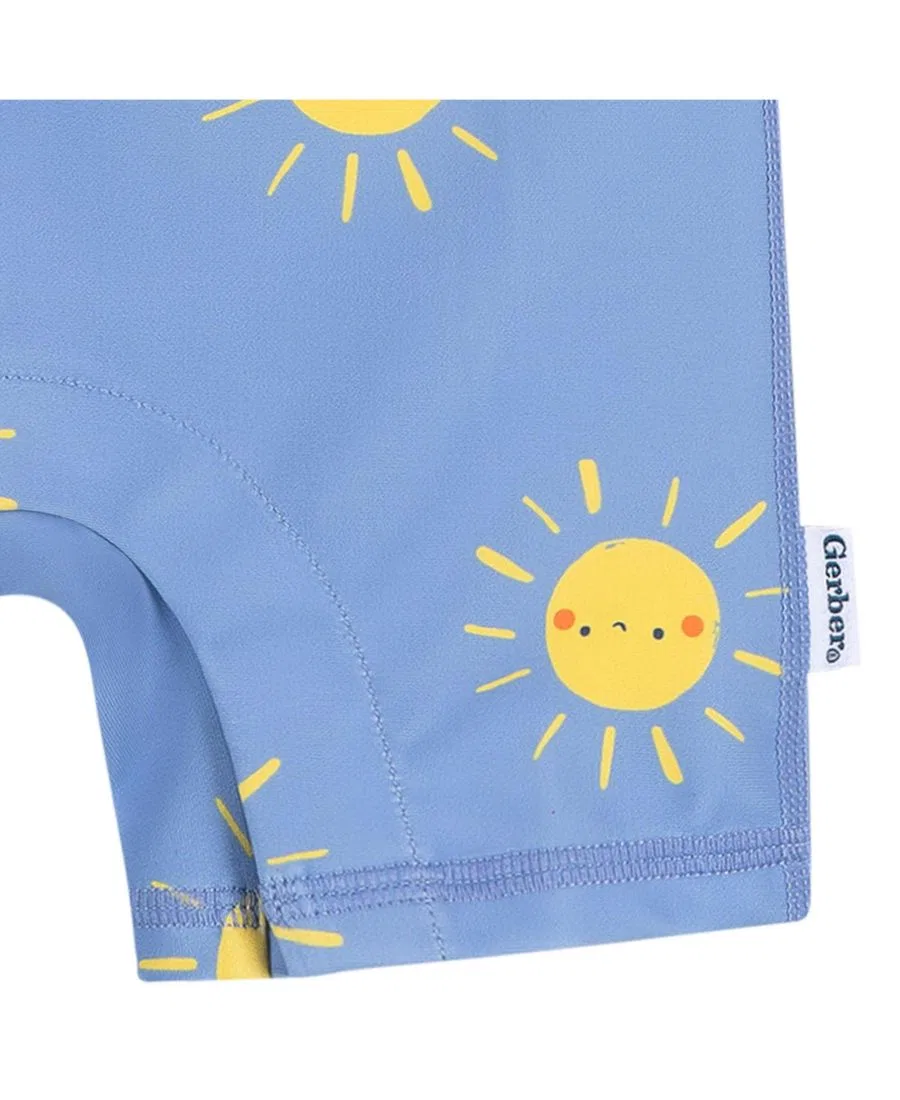 Детский рашгард с длинным рукавом, с принтом Gerber, Sunshine Smiles — фото 3