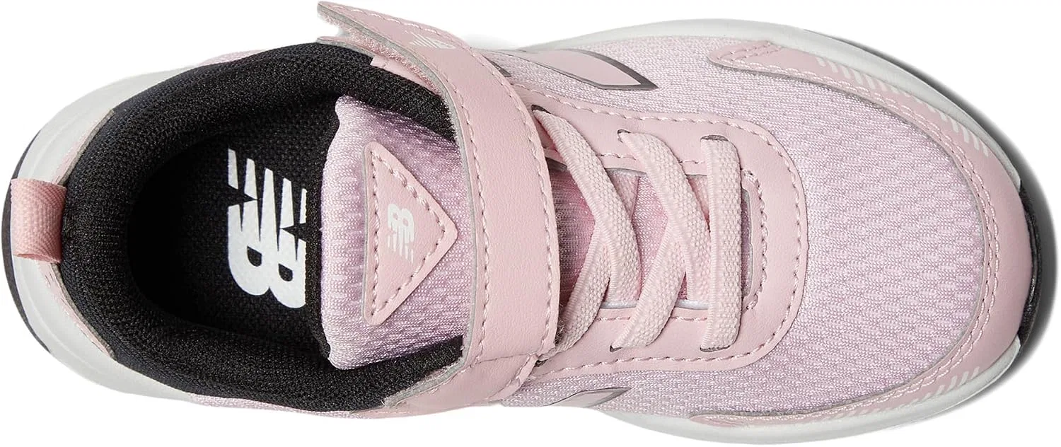 Детские кроссовки для девочек с шнурком-резинкой New Balance, Mid Century Pink/Black — фото 2