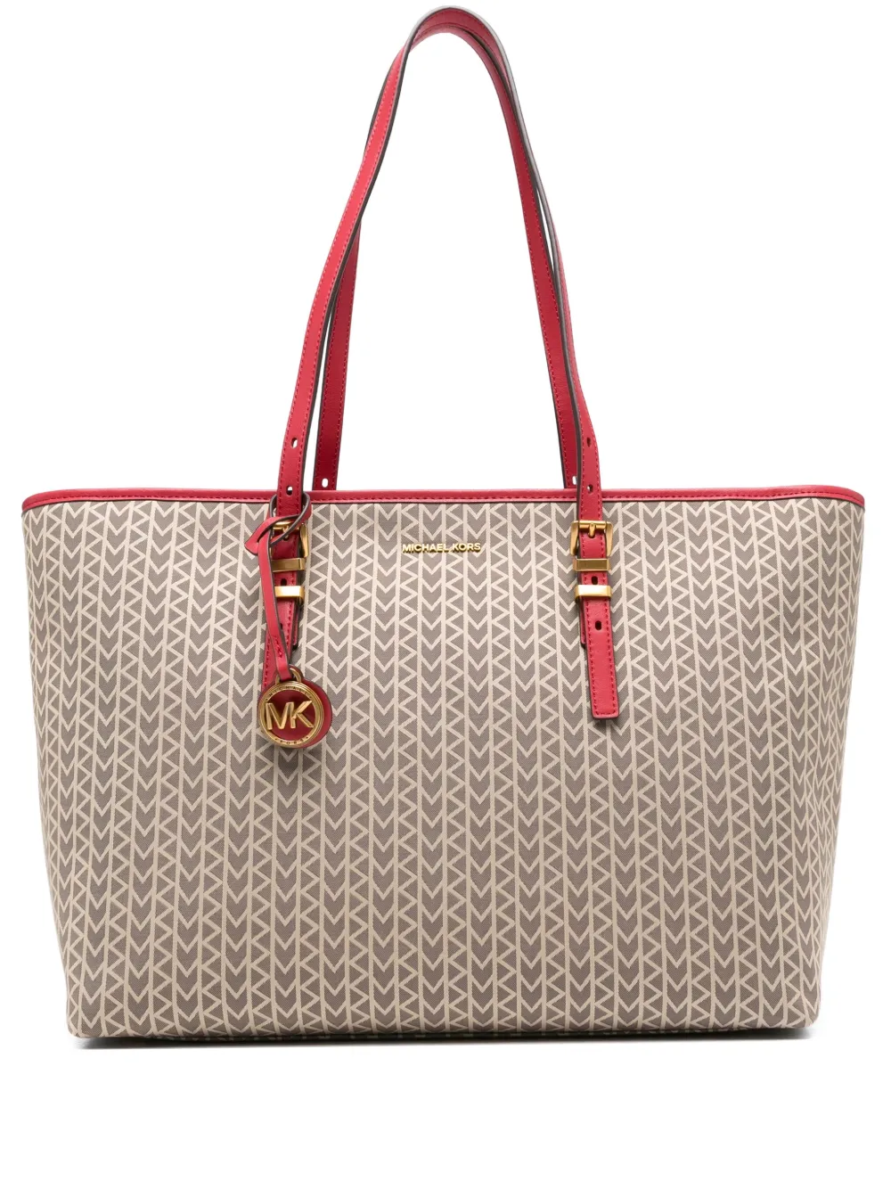 

Большая сумка-тоут Quinn с монограммой Michael Michael Kors, нейтральный