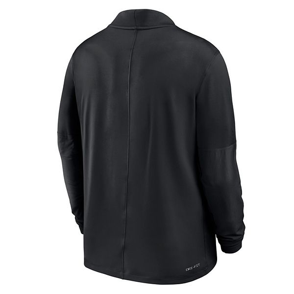 Мужская черная толстовка Oregon State Beavers Dri-Fit с полузастежкой Nike — фото 4