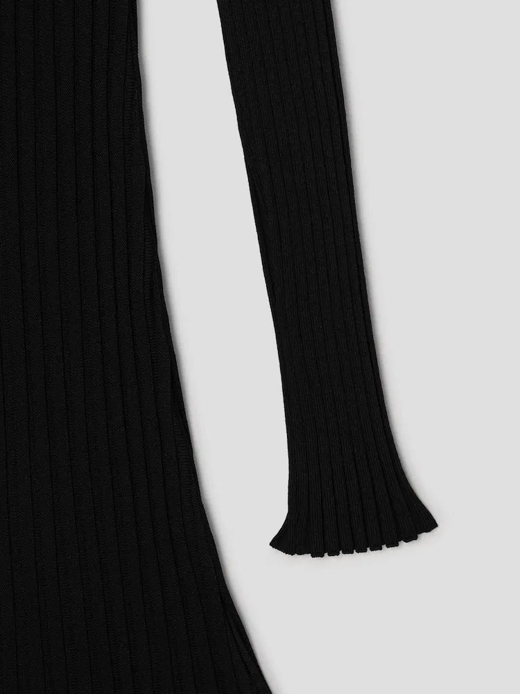 Платье миди с годе, Noir AMI PARIS, Black — фото 4