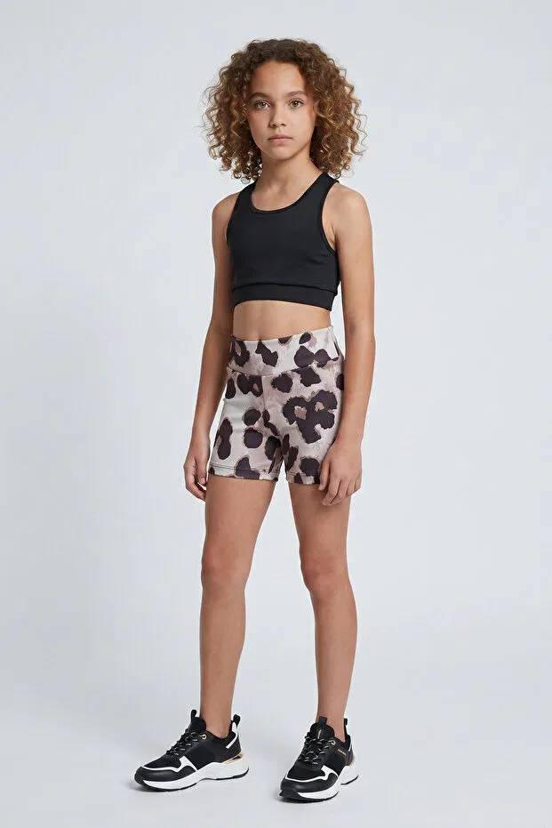 Детские шорты для девочек с принтом Moxy printed girls' short shorts Colorinas, Earth Color