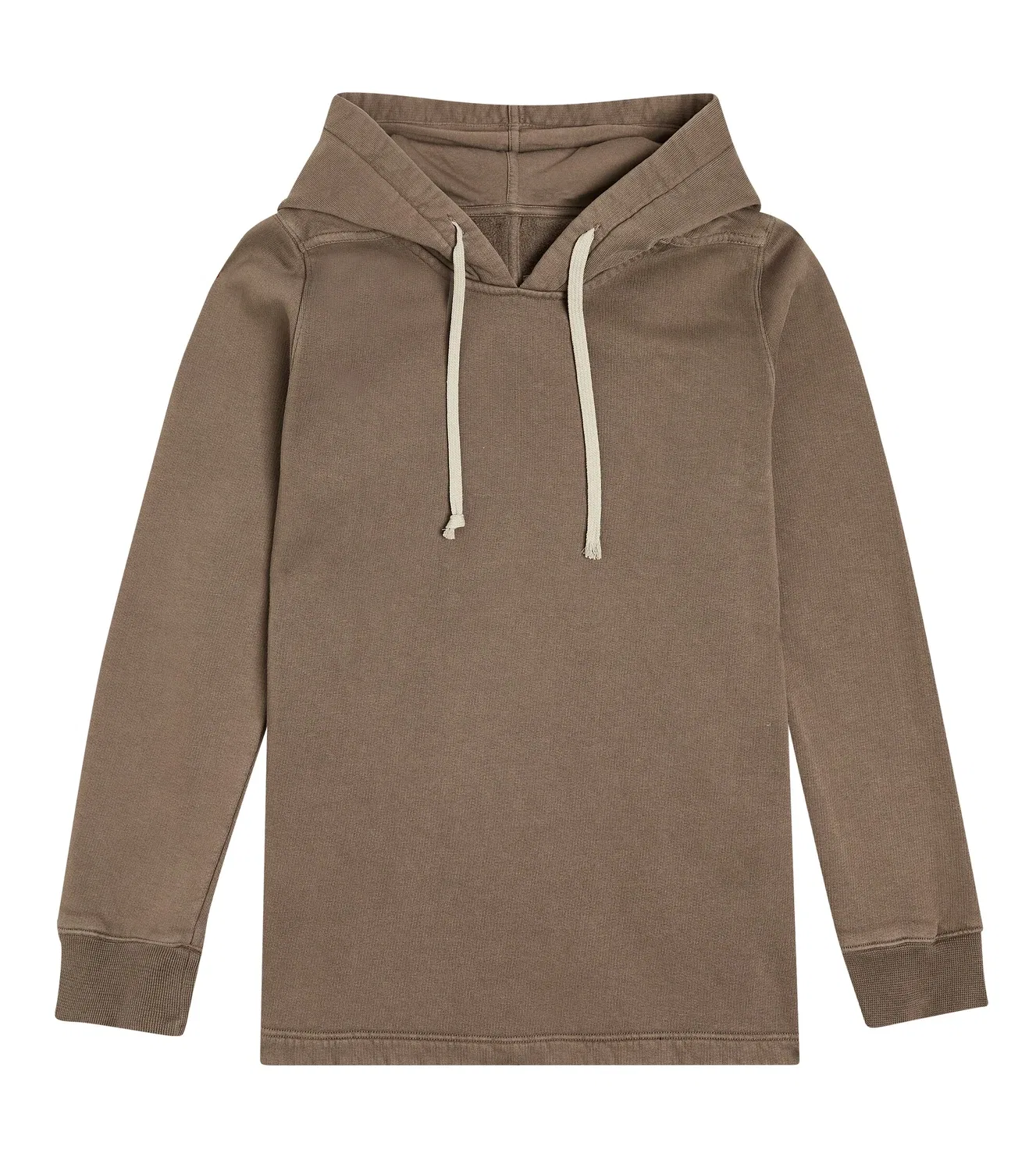 Худи с капюшоном на шнурке Rick Owens Kids, бежевый