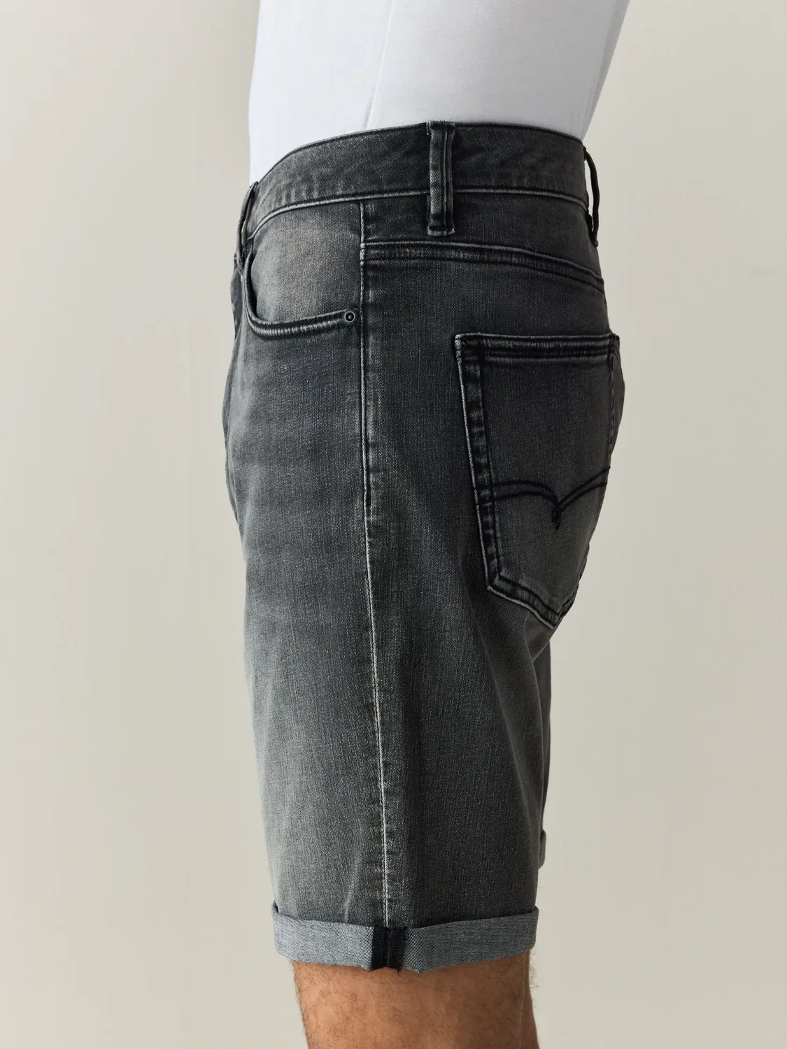 Шорты джинсовые Slim Fit Motion Flex Next, темно-серые — фото 4