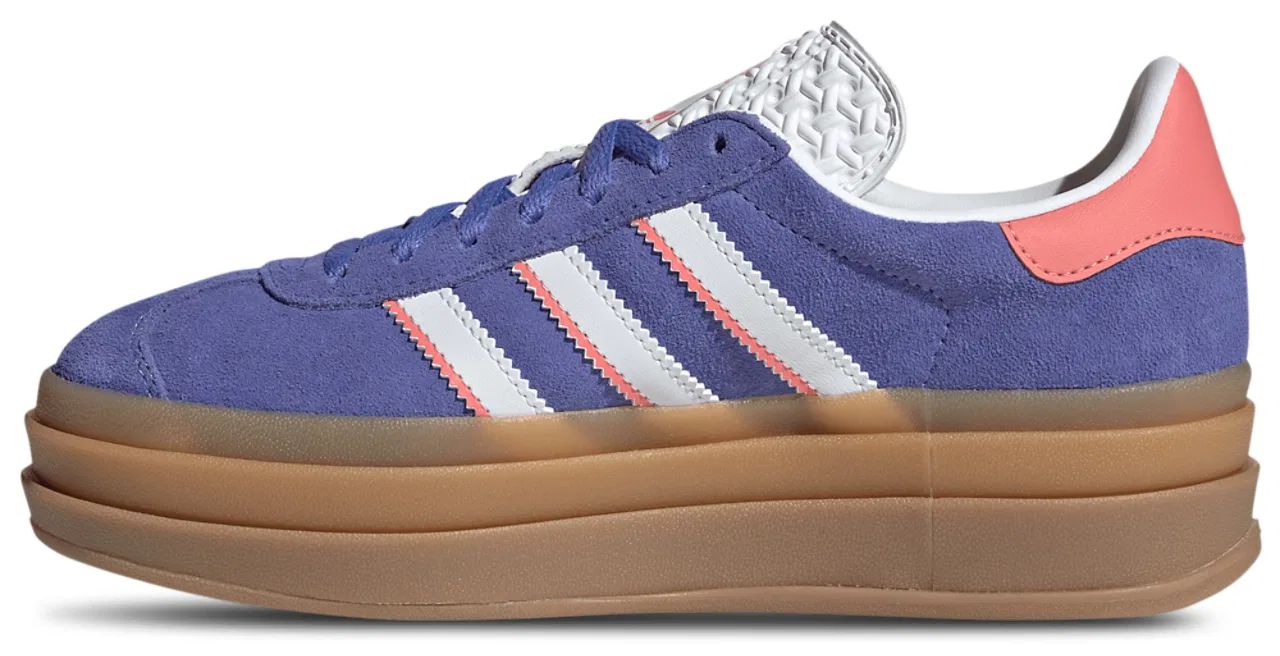 Кроссовки для девочек Gazelle Bold Adidas, цвет Real Lilac/Ftwr White/Gold Met — фото 2