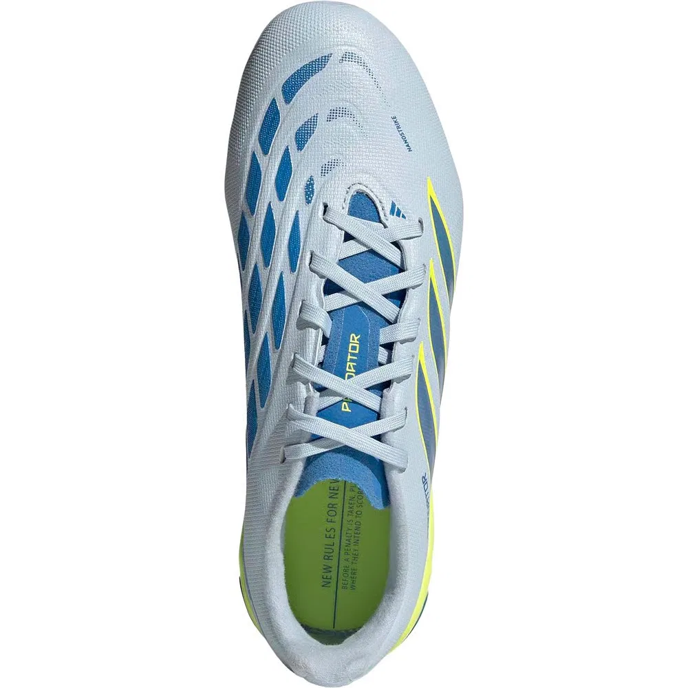 Детские футбольные бутсы фирмы Predator League Adidas, Blue/Blue/Yellow — фото 4