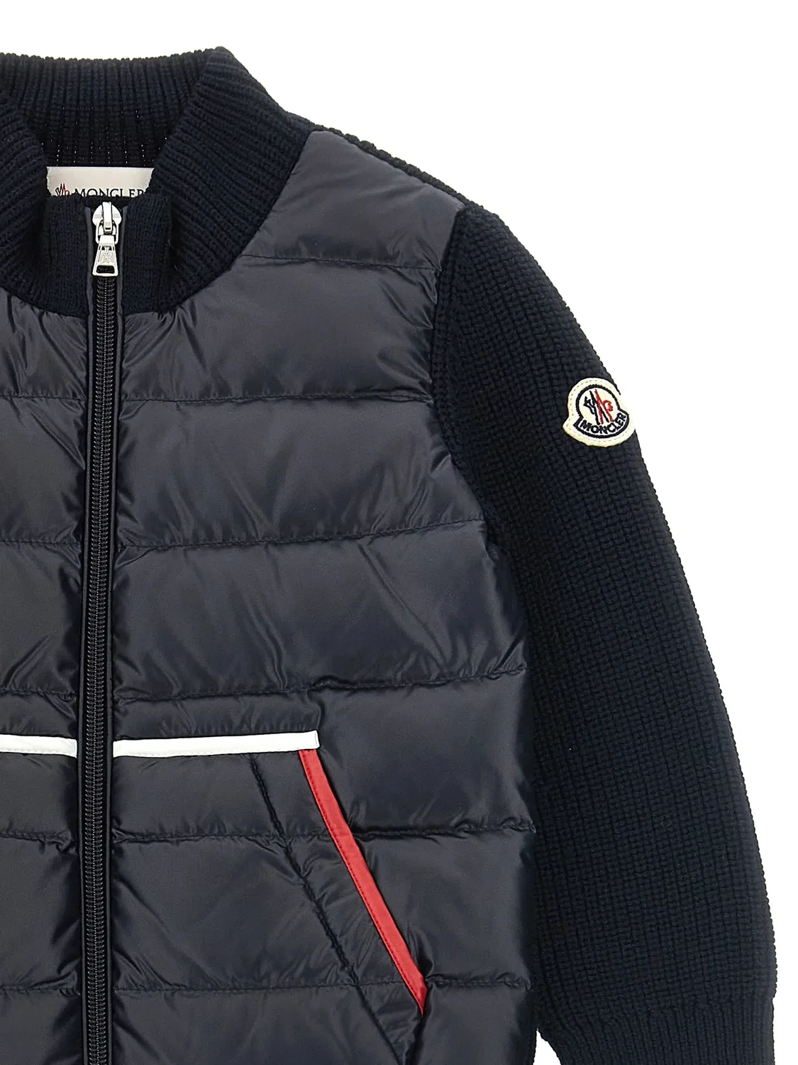 Дутый кардиган Moncler Enfant, синий — фото 3
