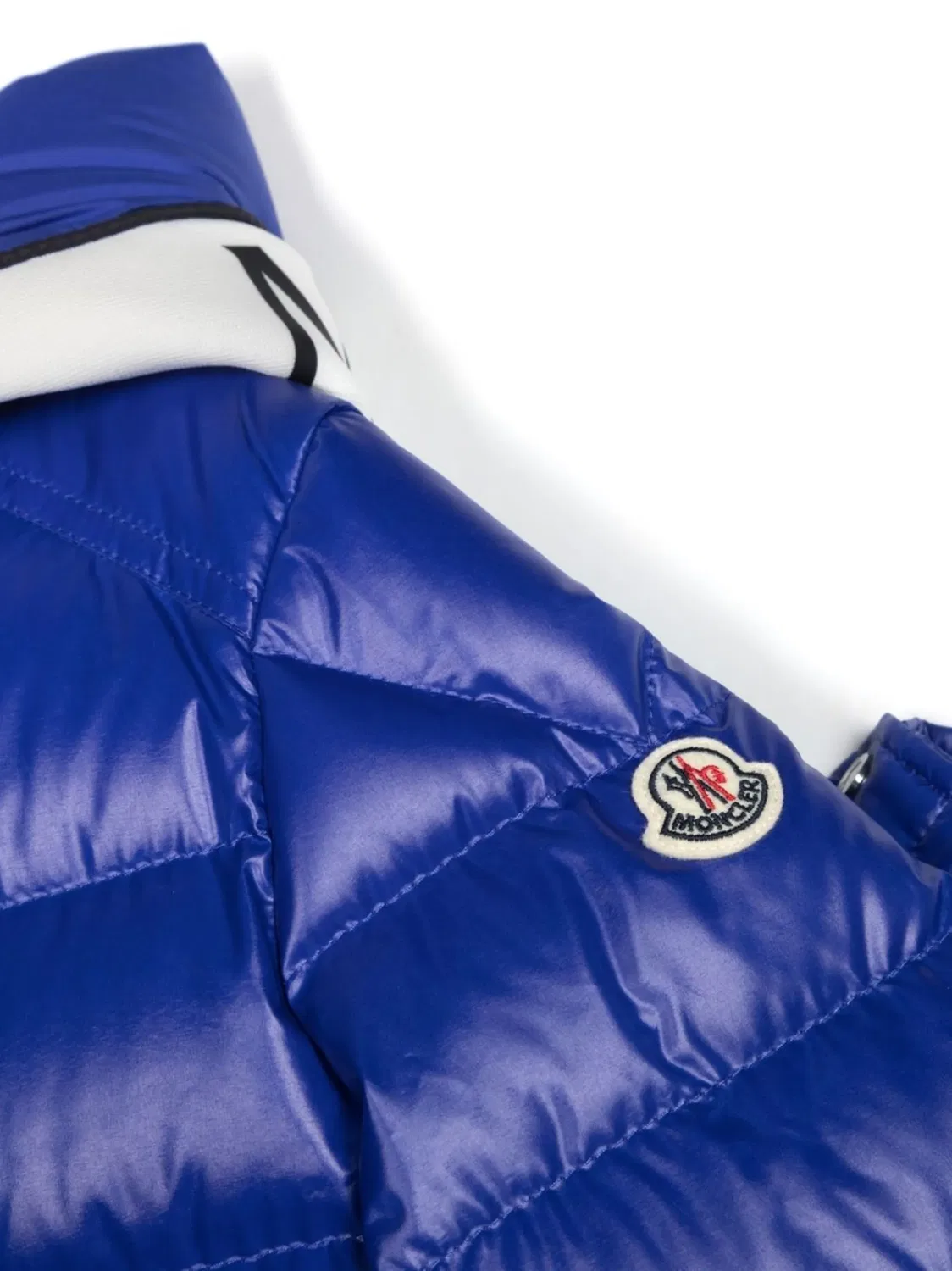 Куртка с капюшоном и логотипом Moncler, кобальтовый синий — фото 2
