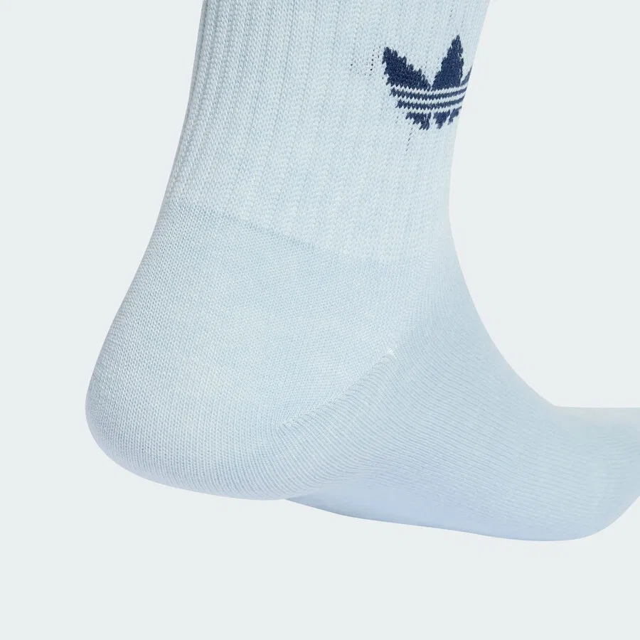 Носки ADIDAS ORIGINALS темно-синего, светло-голубого и белого цветов — фото 3