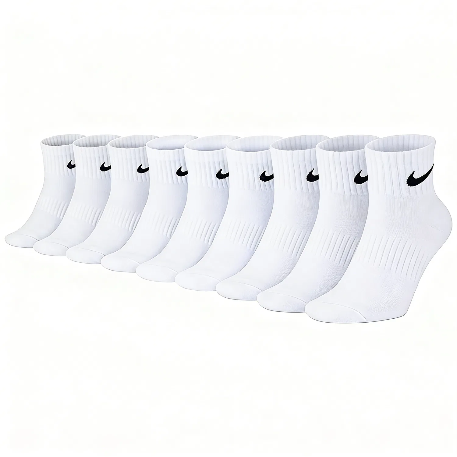 Носки повседневные, унисекс, Nike, 9 пар, White