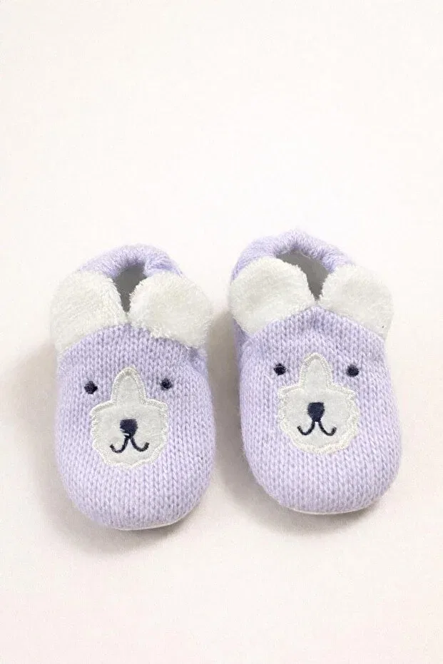 Детские пинетки без каблука с принтом Numix Baby Kids, Blue, Purple — фото 2