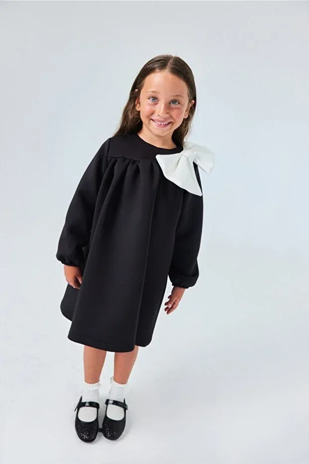 Детское платье для девочек с длинным рукавом leah Le Mabelle, Black