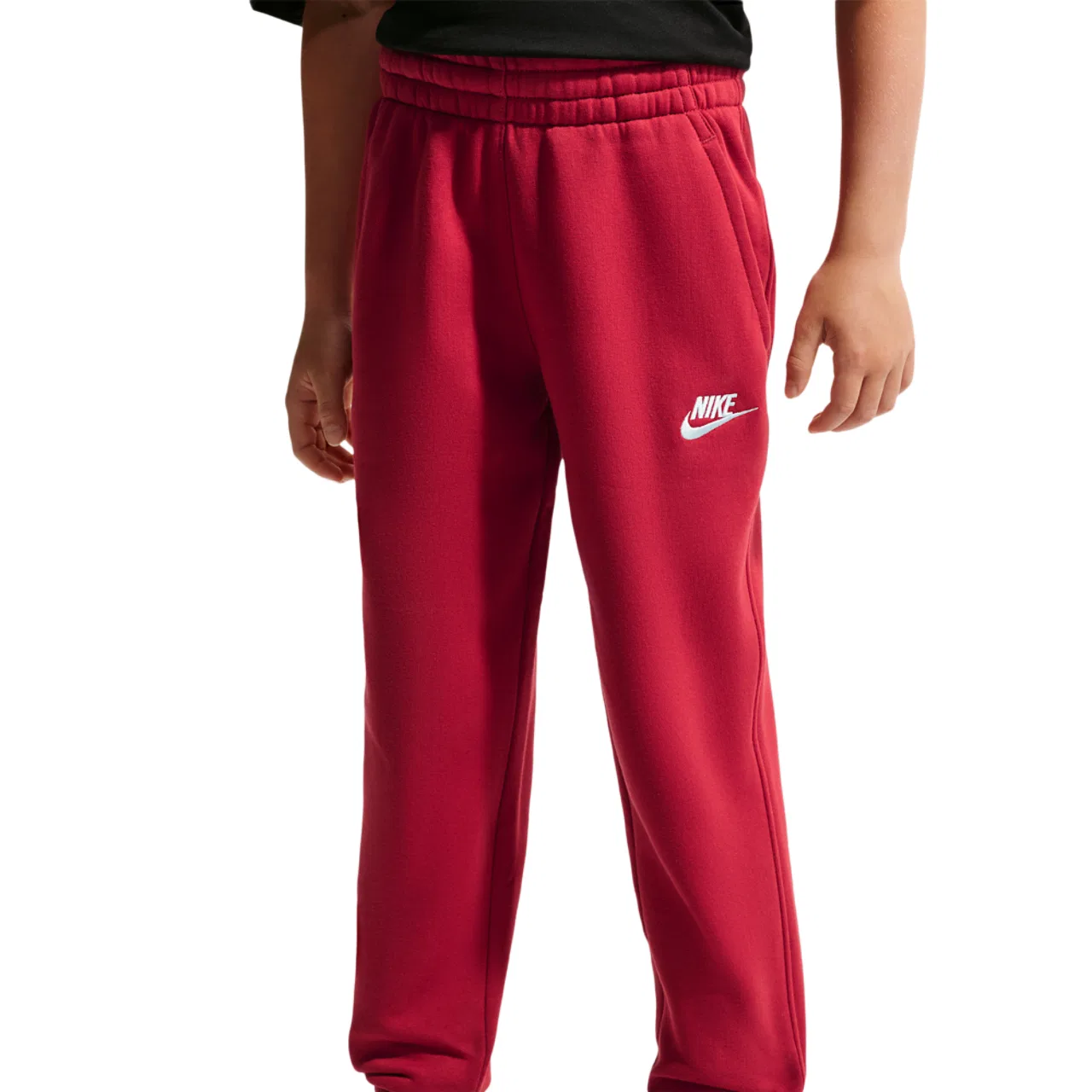 Брюки для мальчиков NSW Club LBR Fleece Nike, цвет White/Tough Red