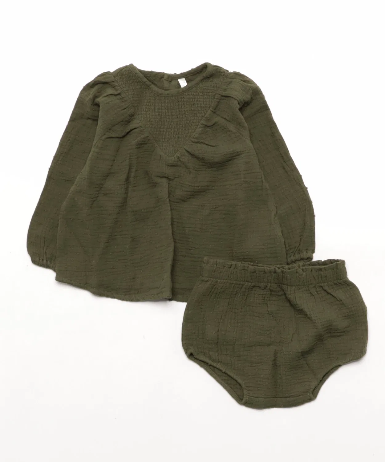 Детский комплект из блузки и шорт Rylee + Cru, Khaki
