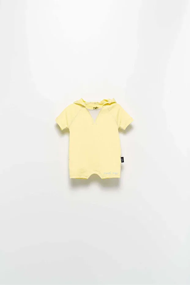 Детское боди-комбинезон с капюшоном Babyhola, Yellow — фото 2