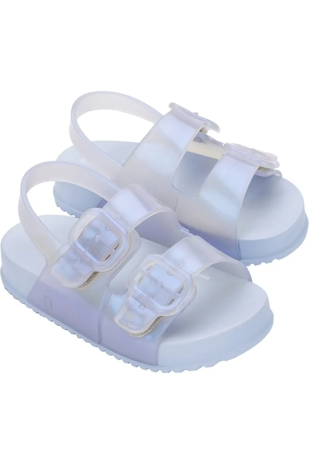 Сандалии детские с регулируемым ремешком Mini Melissa, сине-белый