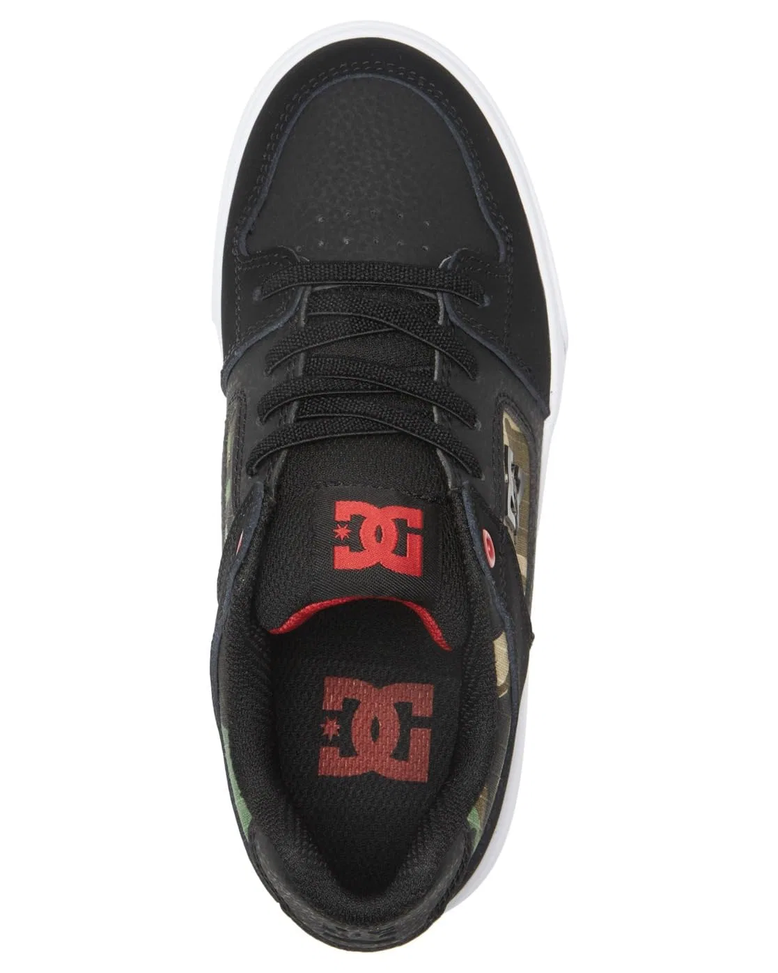 Детские кроссовки для мальчиков с эластичными шнурками DC Shoes Pure Elastic, Black Camo — фото 4