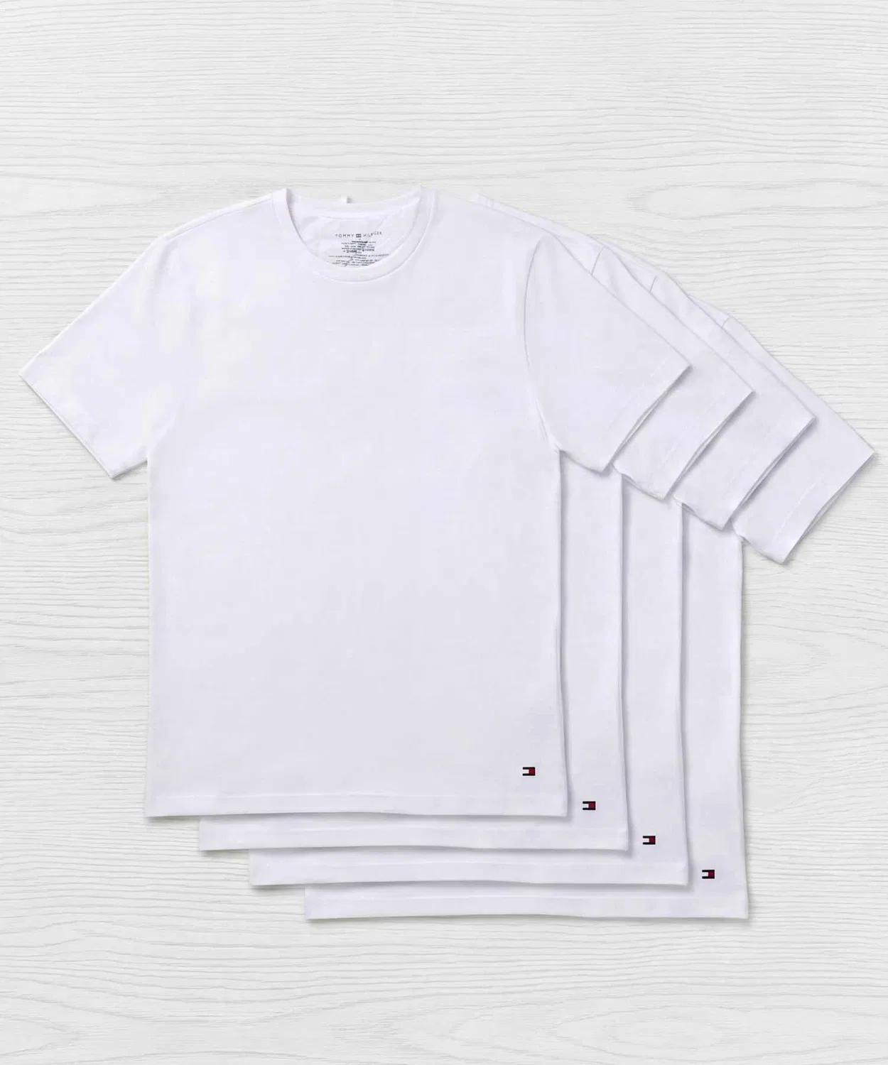 Мужская футболка с коротким рукавом, комплект из 4 штук, S/S CREW NECK 4PK TOMMY HILFIGER, White
