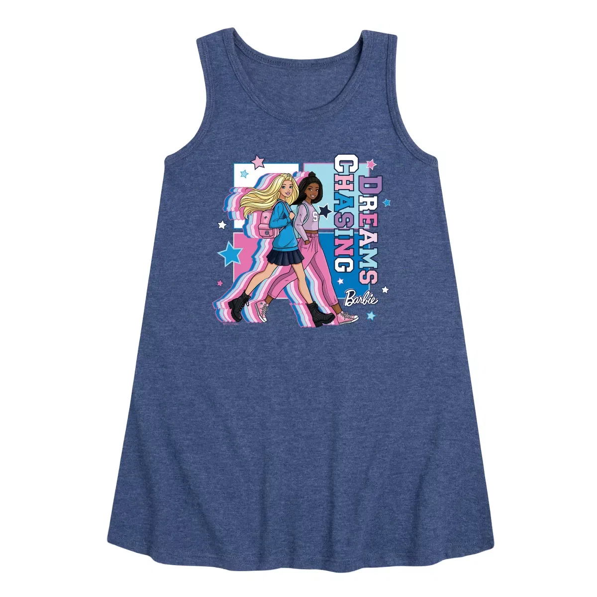 Детское платье-трапеция без рукавов Chasing Dreams Barbie, Heather Navy