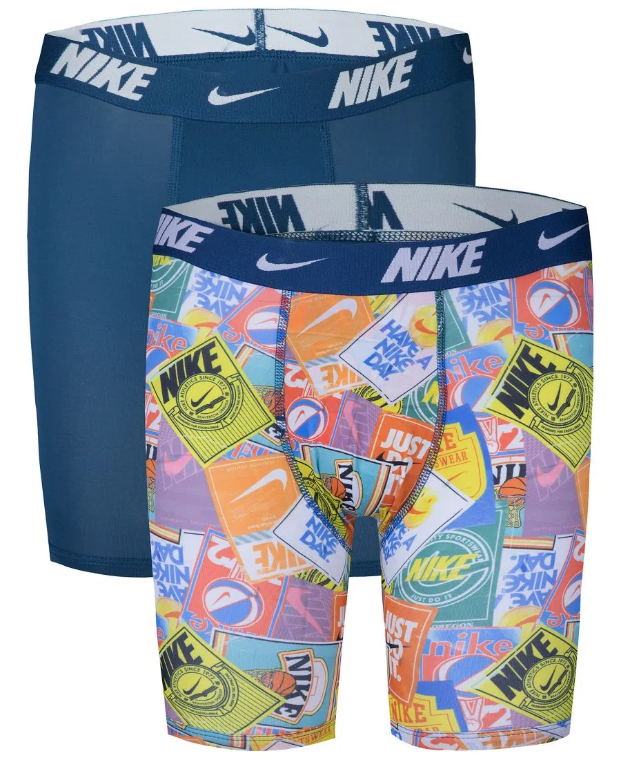 Комплект трусов боксеров Nike с принтом, Valerian Blue/Multi
