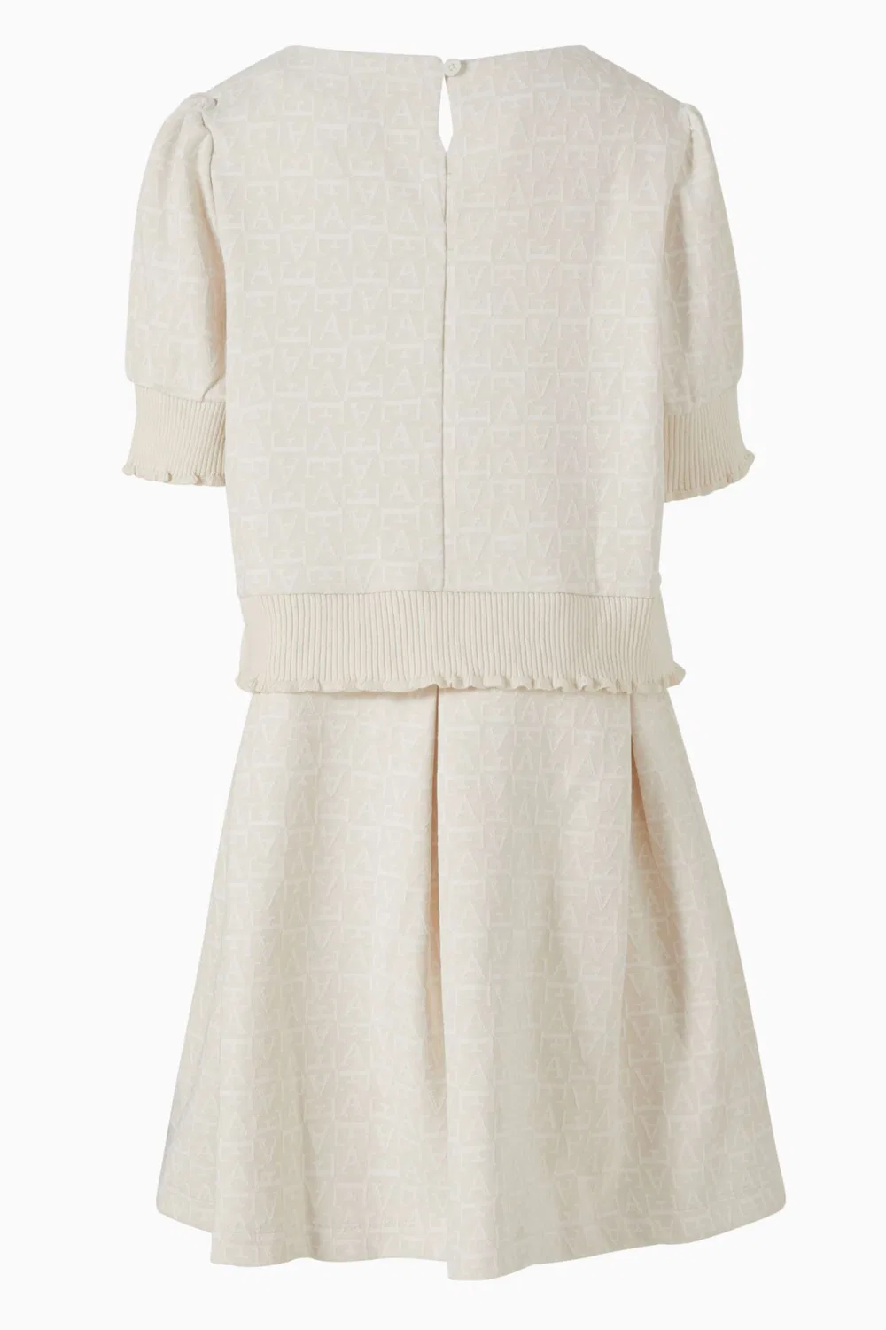 Платье с монограммой в жаккарде Monogram Dress Emporio Armani, нейтральный — фото 2