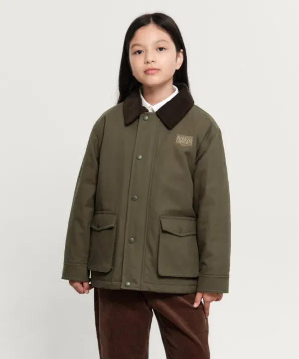 Куртка детская классическая с логотипом, khaki, Marithé Kids