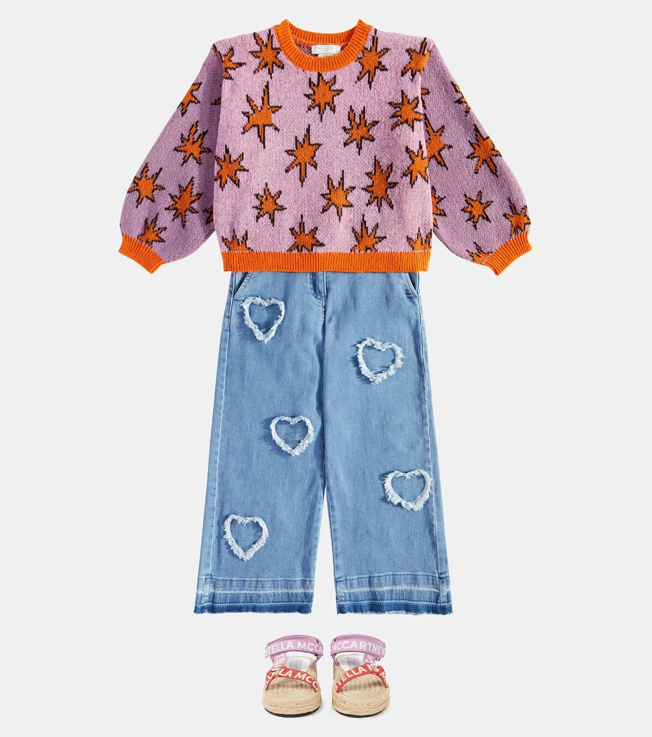 Свитер с принтом Stella Mccartney Kids, фиолетовый — фото 2
