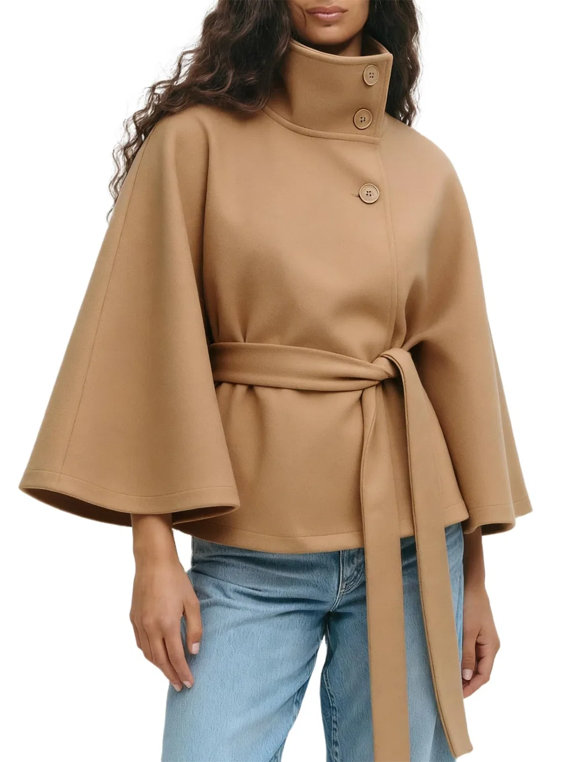 Женское пальто-пончо с рукавом-крыло Winter Casual, dark khaki