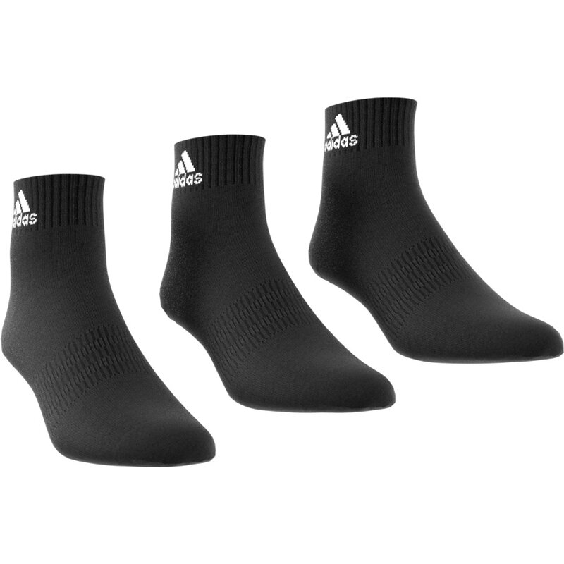 Носки спортивные с мягкой подошвой, 3 пары Adidas, черный — фото 4