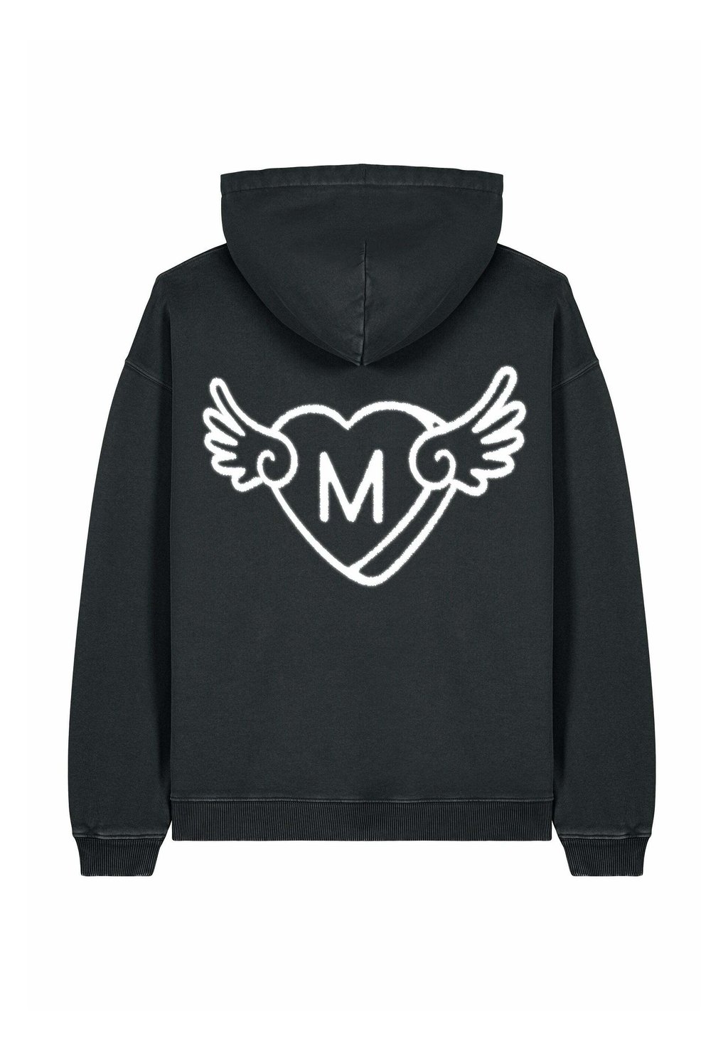 

Толстовка WINGS BACK EMBROIDERY UNISEX VINTAGE - Hoodie Mira Paris, металлик черный