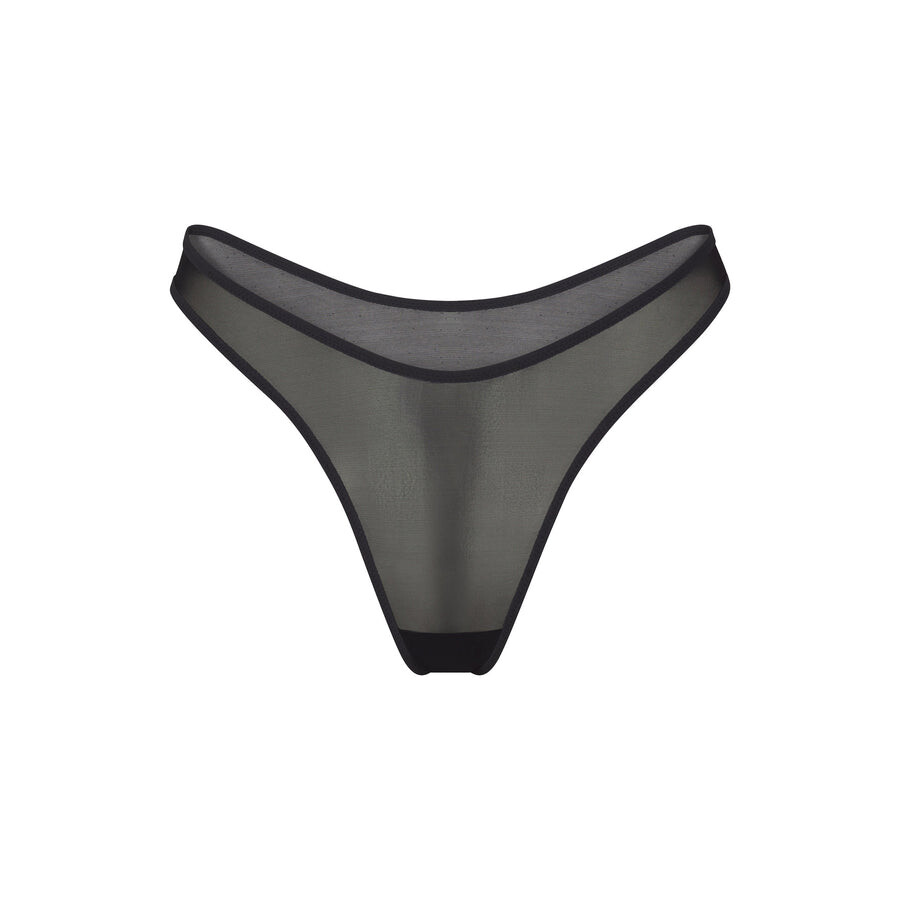 

Стринги SKIMS Ultra Fine Mesh, цвет Onyx