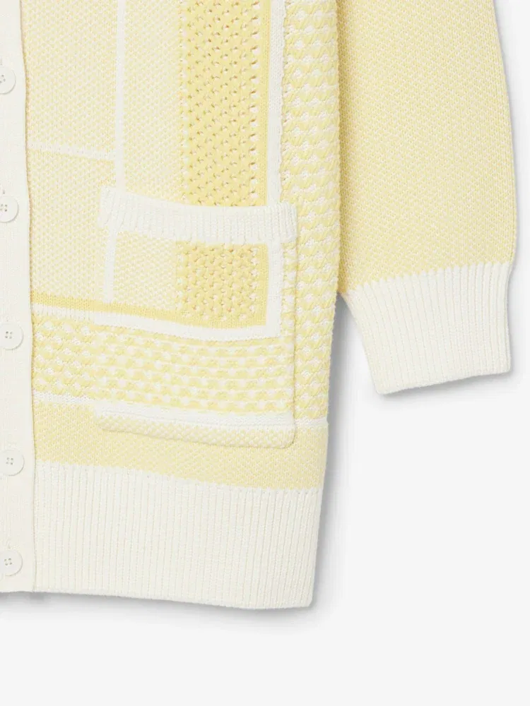 Кардиган LACOSTE Tennis Court Gold с жаккардовым узором — фото 4