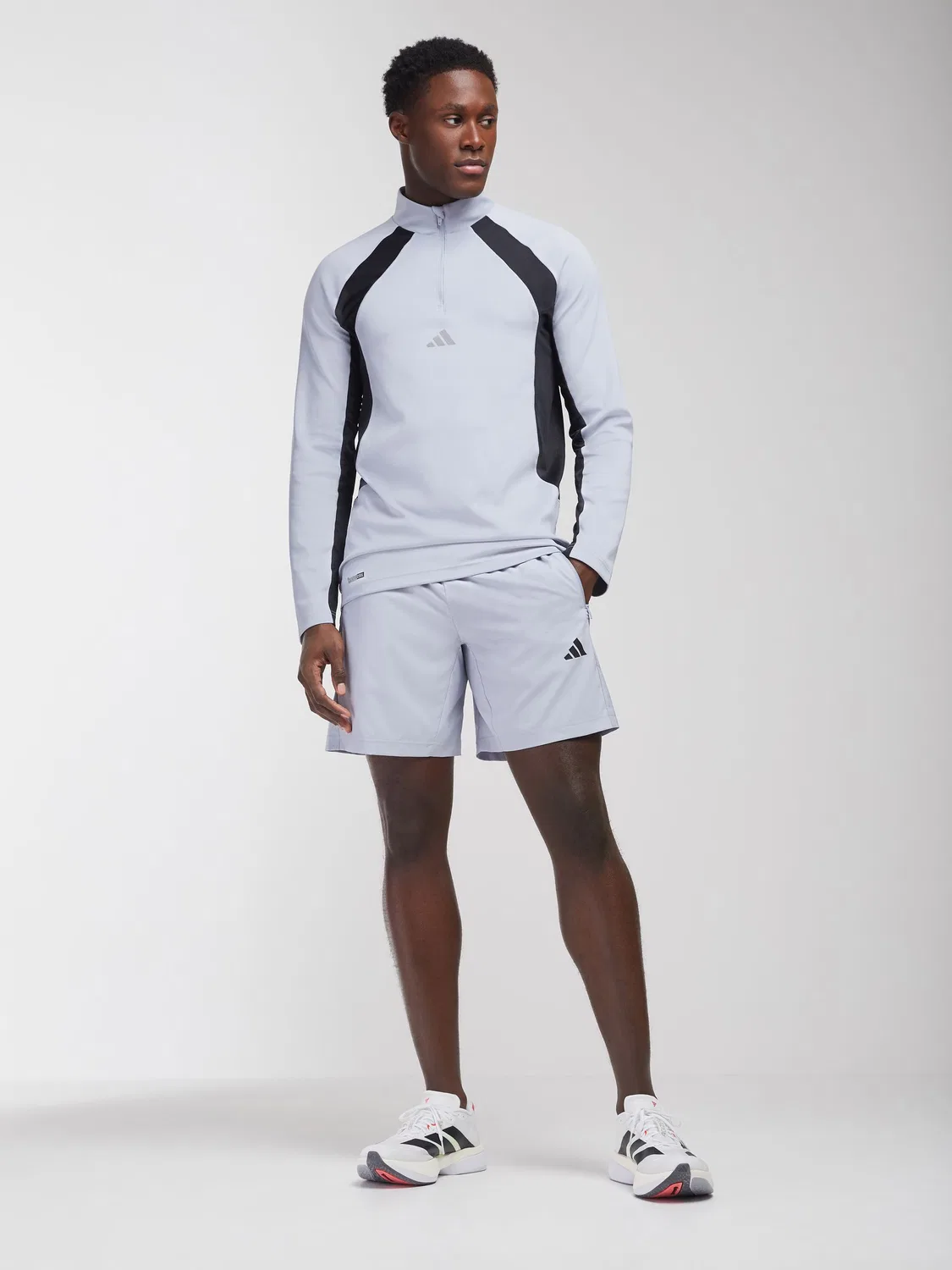 Шорты спортивные Workout Essentials Base Woven adidas, светло-серый — фото 2