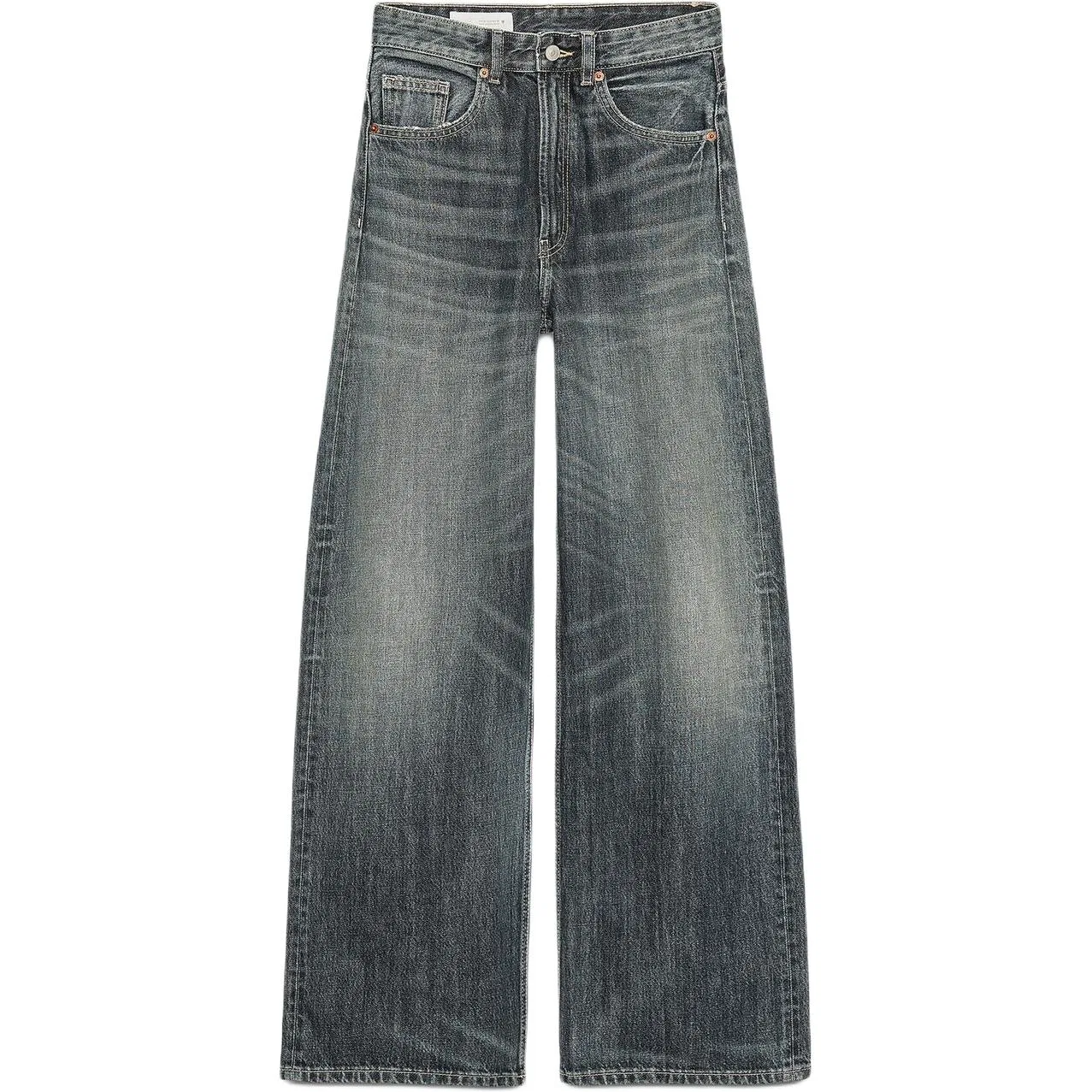 Женские джинсы клеш с широкими штанинами Sea Blue ZARA, Sea Blue